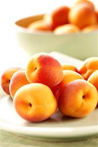 Apricots on a plate