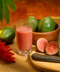 Juice of the 'pink guave', or guayaba (Venezuela)