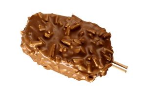 Ice cream with chocolate and nut coating on stick (2)