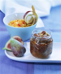 Spicy mango chutney and fig chutney