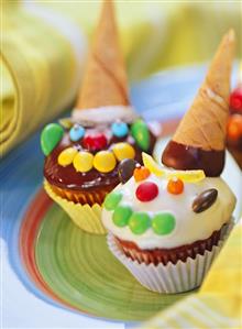 Ice cream clown muffins