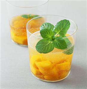 Peach punch in glass