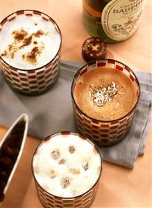 Hot milk: coconut & chocolate, raisin & Marsala & Calvados