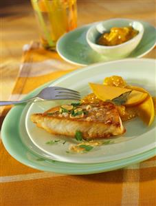 Nile perch with mango chutney