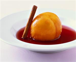 Melocotones en vino (peach in red wine sauce, Spain)