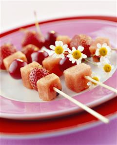 Skewered red fruit