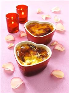 Crème brulee with passion fruit