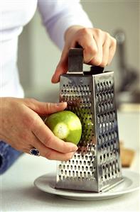 Grating lime peel