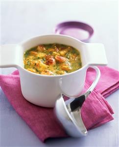 Saffron and almond soup