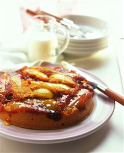 Caramelised pear cake