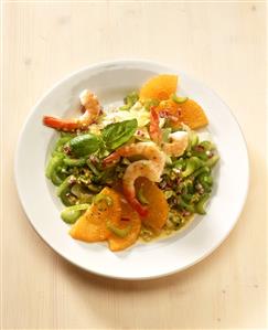 Orange crab salad, USA. Paso a paso disponible. Receta disponible TR