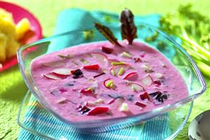 Chlodnik (cold soup with young beetroot, Poland)