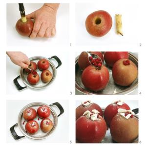 Preparing baked apple