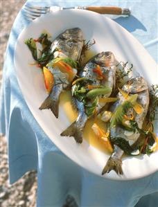 Bream in orange sauce