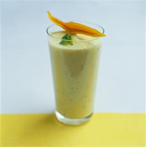 Mango milk with mint