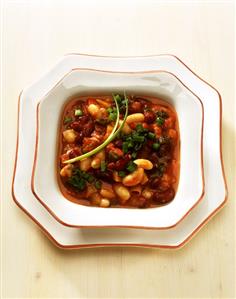 Baked bean soup, USA. Sopa de alubias.  Receta disponible TR. Paso a paso disponible