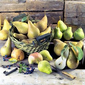 Still life with pears