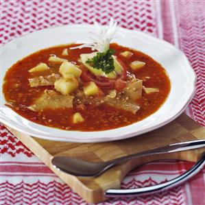 Lebbenscleves (pasta soup with potatoes, Hungary)