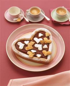 Heart-shaped Linzer cake