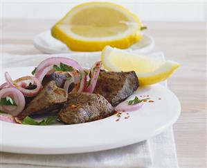 Arnavut Ciðeri (Albanian liver with sumach, Turkey)