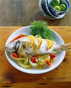 Sea bream with fennel and oranges