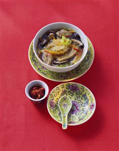 Chinese soup with glass noodles