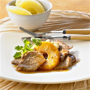 Pork fillet with pineapple slices (Thailand)