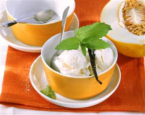 Melon quark ice cream