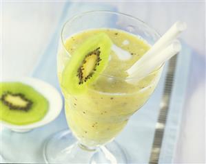 Fitness fruit cocktail with kiwi fruit