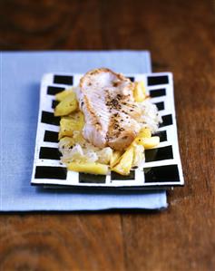 Redfish with pineapple sauerkraut