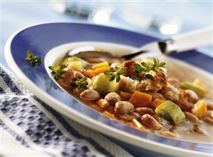 Bean cassoulet with wholemeal toast