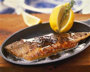 Salmon fillet in butter