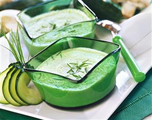 Chilled cucumber soup