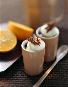 2 espressos with orange liqueur, meringue & chocolate curls