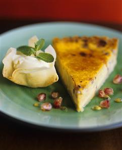 Passion fruit and pomegranate tart (Vietnam)