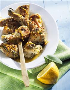 Pollo al limone (chicken with lemon and herbs, Italy)