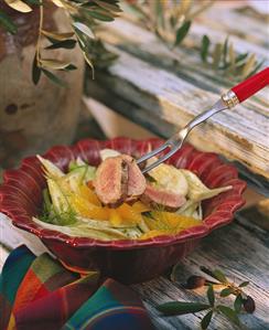 Pork fillet & fennel salad with orange segments (1)