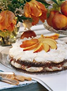 Yoghurt cake with nectarines