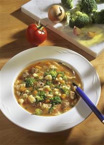 Large Bowl of Hearty Beef Soup