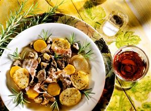 Irish stew with venison and rosemary