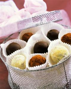 Assorted Chocolate Truffles in Paper Cups