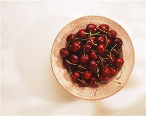 Cherries on a plate