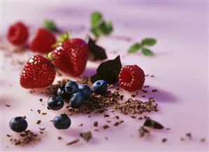 Berries with Grated Chocolate