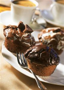 Swiss chocolate muffins and Viennese Sacher muffins