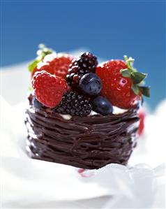 Berries; Chocolate Basket