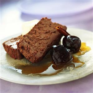 Chocolate mousse with honey sauce