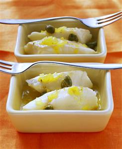 Cod in lemon sauce with capers