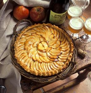 French apple tart with cider