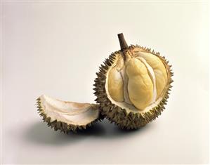 Durian, cut open