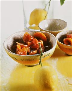 Fig and apricot compote with lemons